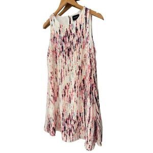 Heyson Multicolor Shift Dress Small Pink Purple White Abstract